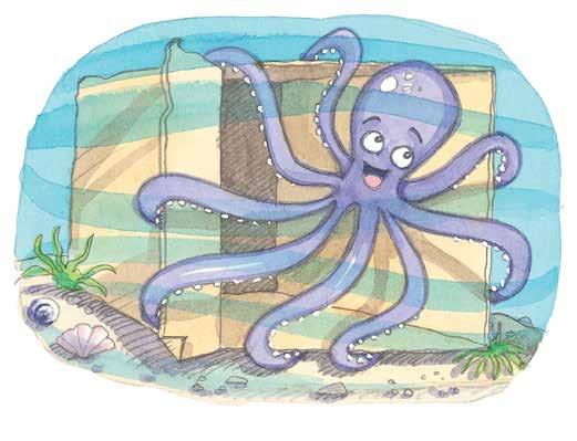 Then the octopus pulled a big box into the tide pool. Look, she said.