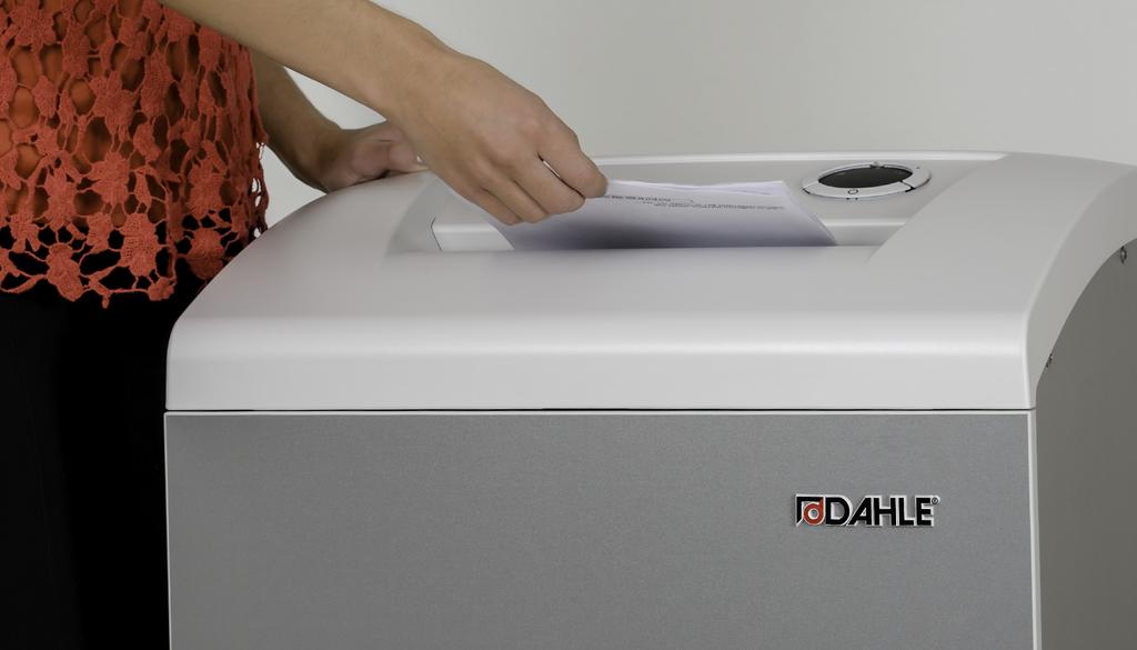 DAHLE PROFESSIONAL SHREDDERS SMARTPOWER From production to operation, Dahle takes environmental conservation very seriously.
