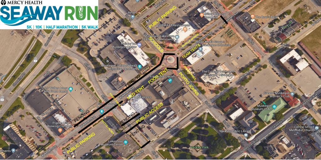6/18/2018 Race Day 2018 - Google Docs Start / Finish Area Set Up Spectators All Mercy Health Seaway Run participants will ﬁnish at 4th / Western.