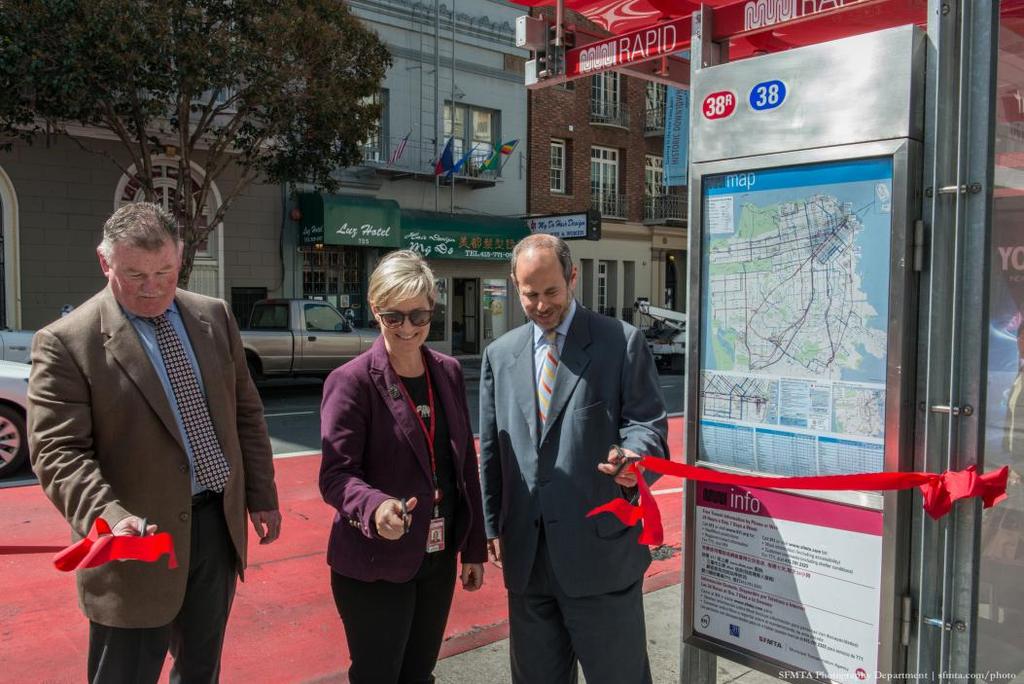 Side-running Red Transit-only Lanes Completed: Market to Gough Streets Summer 2014 Phase 1: Wood Stanyan Streets Gough