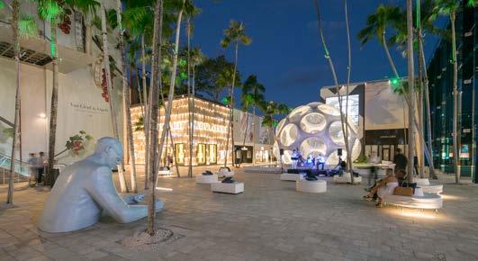 The entire areas has undergone a remarkable transformation into a center of fashion, art, luxury, design, and