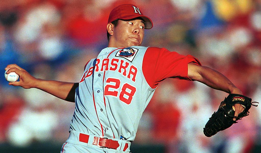 TEAM SCHOOL RECORDS The first two-time first-team All-American in school history, Shane Komine finished his career as Nebraska s all-time leader in wins (41), strikeouts (510) and innings pitched