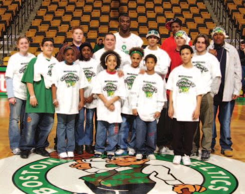 Over 120 young children spend hours with the members of the Celtics having their faces painted, playing video games and interacting with the clowns, carolers, and, of course, Santa Claus!