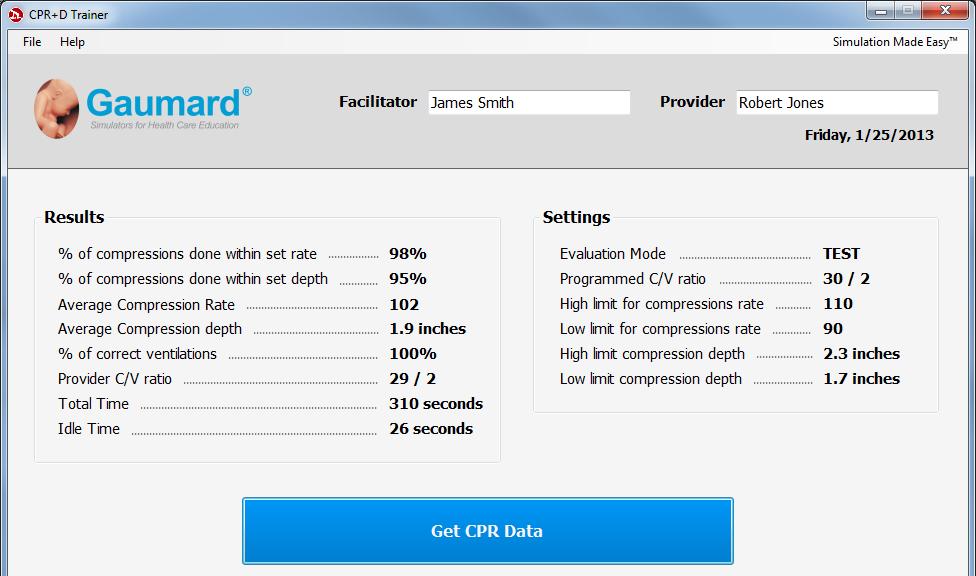 CPR+D SCREEN GET CPR DATA FACILITATOR AND PROVIDER TABS Use