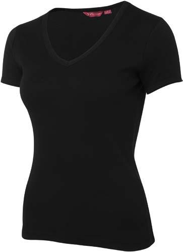 27 LADIES SCOOP NECK TEE 1LSNT LADIES V-NECK RIB TEE 1LV 1LSNT 1LV A QUALITY TAILORED CUT TEE Lending a flattering fit and superior comfort, this slim fit tee features capped cut tailored sleeves and
