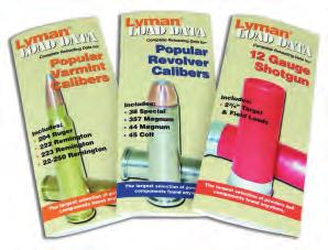 Lyman Load Data Series Now Lyman's load data is available by caliber or category in handy books. The Load Data Books are ideal for the reloader who only wants to reload for select calibers.