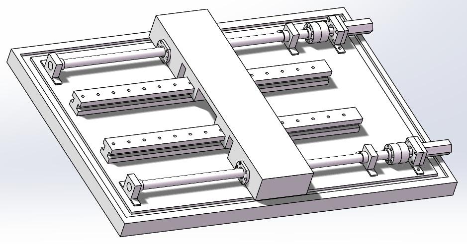 2 TWIN BALL SCREW DRIVING LINEAR GUIDE FEED UNIT TABLE The structure of twin ball screw driving linear guide feed unit test table is shown in Figure. 1.