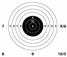 14.17 Use of Shot Hole Spotters When targets are operated from a pit, shot hole spotters are used to show the location of hits; white spotters for hits in the aiming black and black spotters for hits