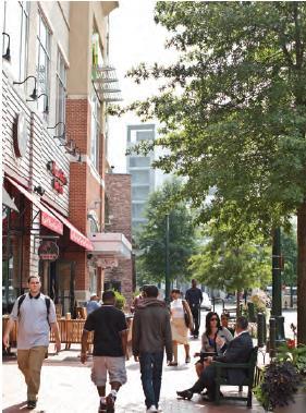 Locally owned businesses thrive in densely-built, walkable