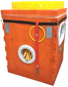 Outside view of folded Life Barrel Quick Manual: Detailed Parts Life Raft & Immersion Suit in One Rain catcher Main