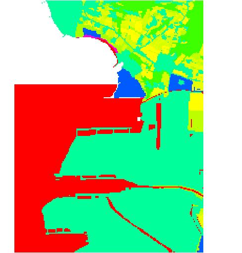 .. column=raba_id labelcolumn=raba_id Slika 17: Rastrski prikaz rabe tal Na sliki 17 je raster rabe tal prikazan v barvni lestvici mavrice.