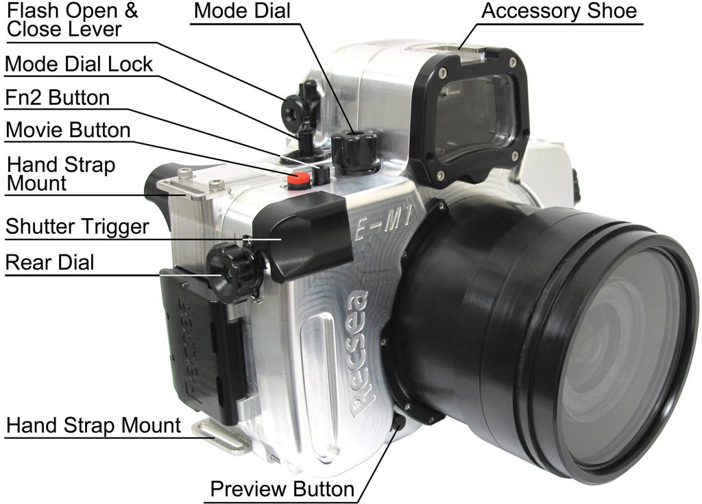 When installing and removing camera with flash unit attached, set flash unit and Flash Open & Close Lever to the OFF position..viewfinder - For use with camera's viewfinder.