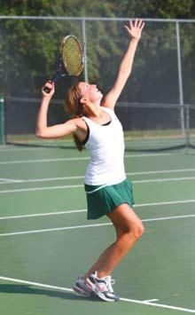 Samantha s strong serve, impressive forehand, and commitment to hard work have made her an outstanding tennis player.