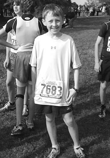 Volume 5, Issue 7 Page 7 Chase Smith, an 8th grader at Holy Trinity Catholic Middle School, is a young runner who likes to push the pace.