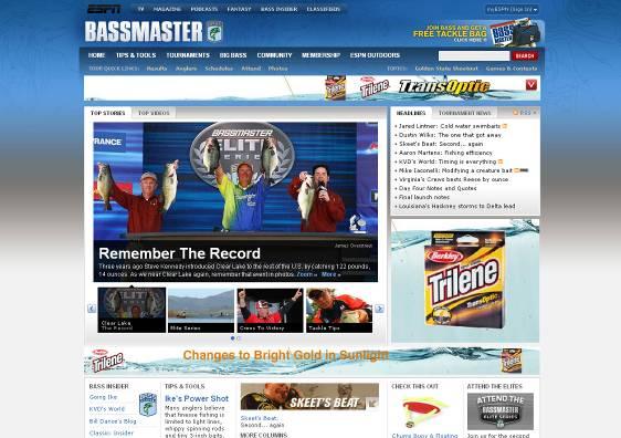 Index Roadblocks Bassmaster.com Index Units consist of 3 Above the Fold banners, contextually integrated to where studies have shown they can be most effective.