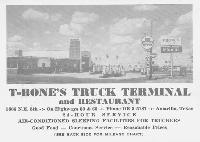 Advertisement for T-Bone s Truck Terminal and