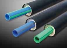 aquatherm ti - faser composite pipes faser composite pipe, length á 5,8 m with PUR rigid foam and coated with a casing pipe made of PEHD Outside diameter Medium pipe Casing pipe aquatherm green pipe