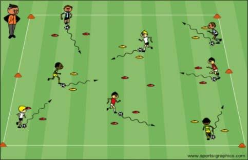 4 Surfaces: 4 Surfaces: Each player has a ball.