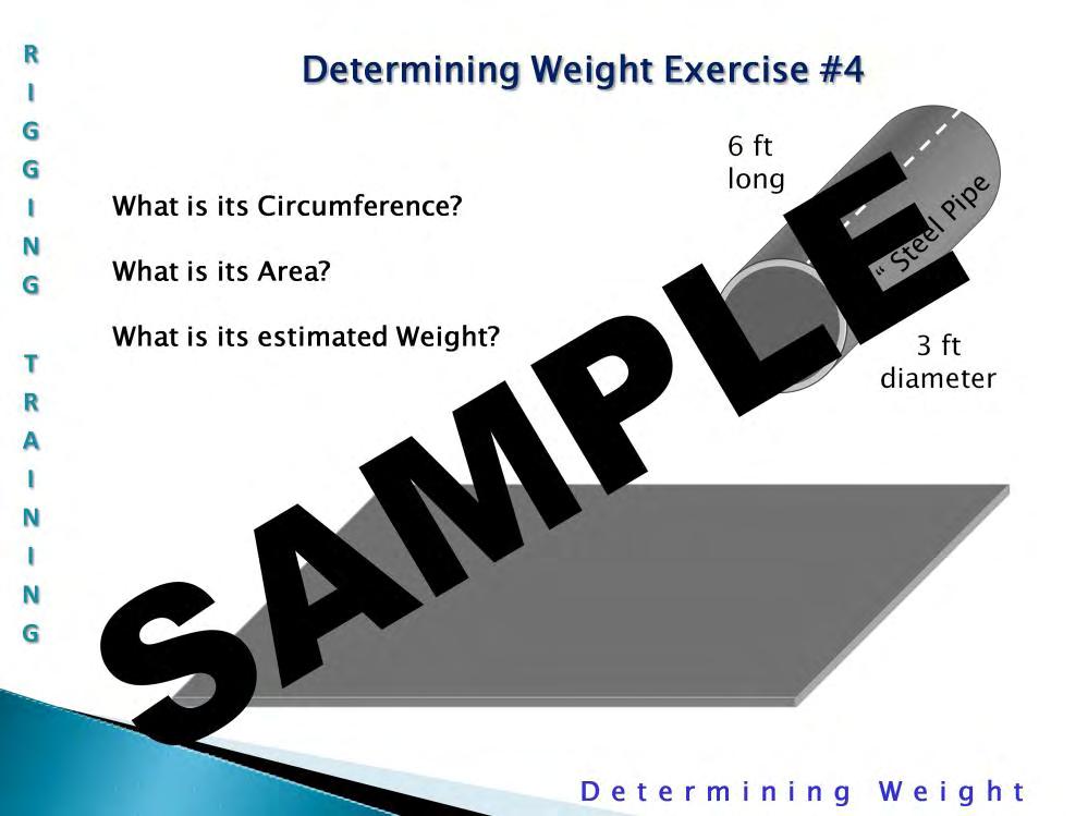 Determining Weight Exercise #4: What is its Circumference? (Pi x Diameter = Circumference) What is its Area?