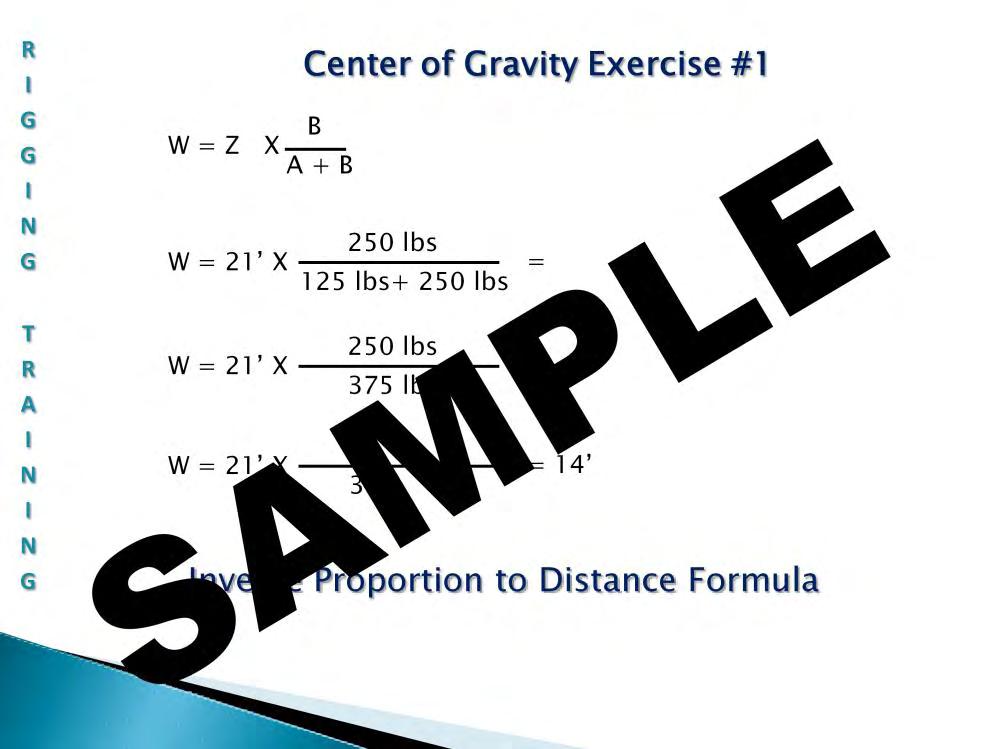 Center of Gravity Exercise #1: It helps to work it out one step at a time.
