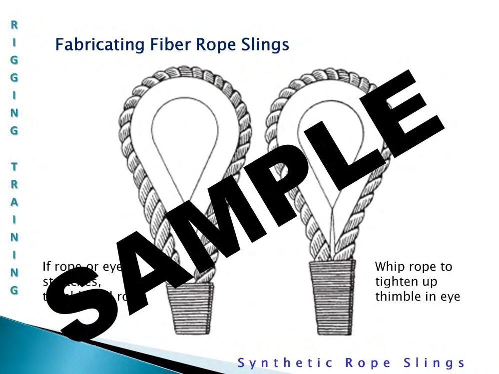 Fabrications of Synthetic Fiber Rope Slings: When thimbles are used in fabricated fiber rope slings