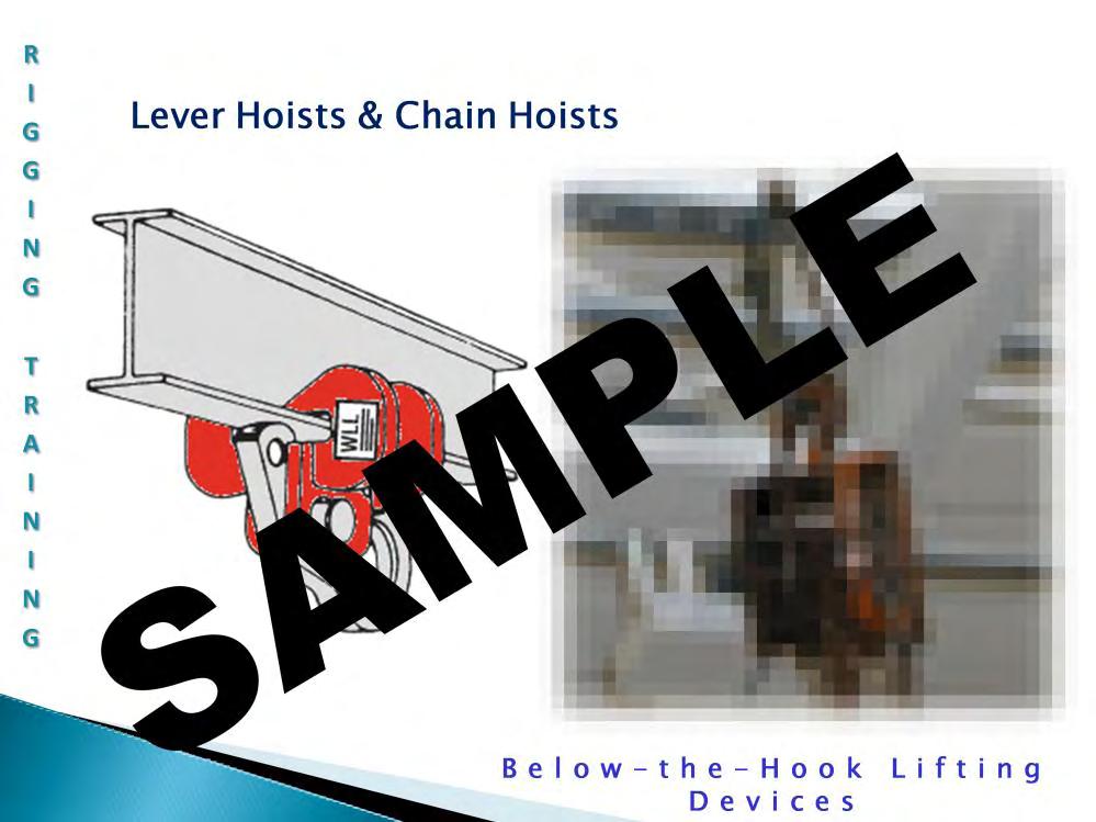 Lever hoists & chain hoists: Chain hoists, come-alongs, and other rigging devices require secure anchorage points.