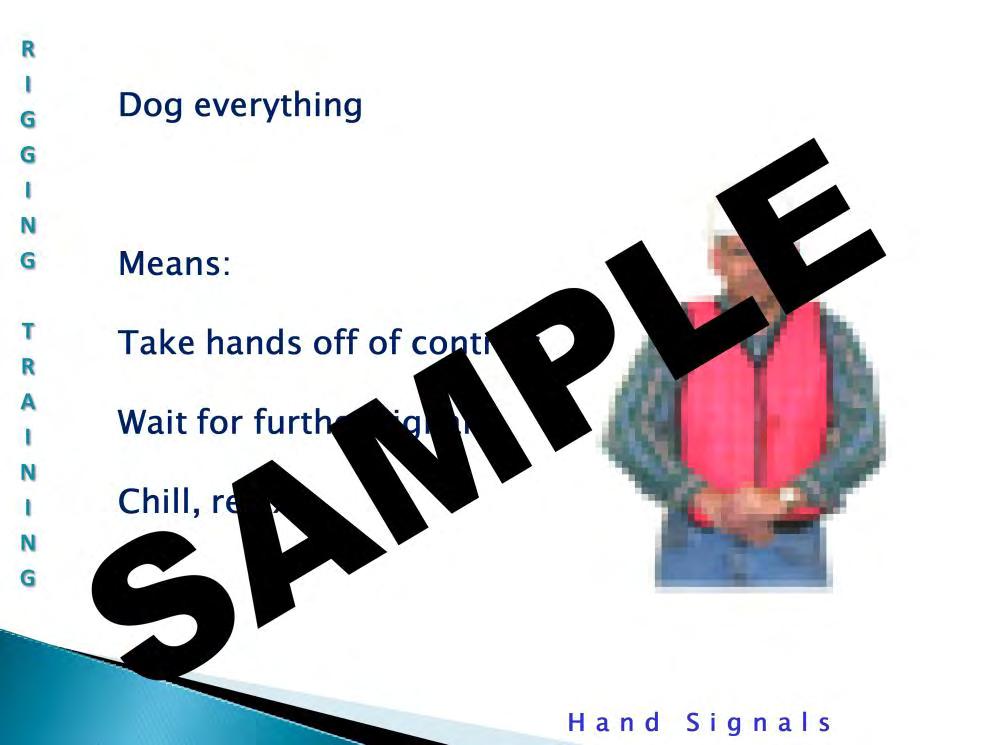 Dog everything: This is a useful signal that tells the operator to take his hands off the controls and wait for further directions.
