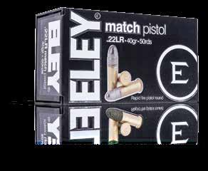 meet stringent ISSF ELEY match slow pistol features a round- lubricant, ELEY
