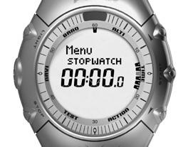 4.4 STOPWATCH Use the stopwatch when you want to monitor the duration of an event with intermediate times, such as during a trail run, or if you want to know how much time it takes to climb a certain