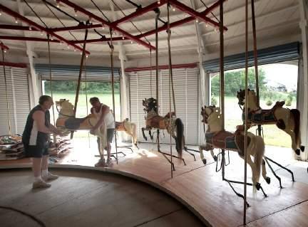 1911 Parker carousel with band organ music, and much conversation and fellowship.