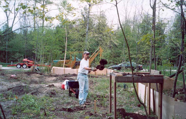 The walls allowed us to raise the portion of the lot on which the cottage will sit by about 2 as required by the Saugeen Valley