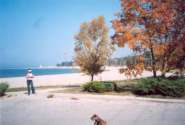 Chantry Island is visible in the background. The bottom photo was taken on a warm sunny fall day in October 2003.