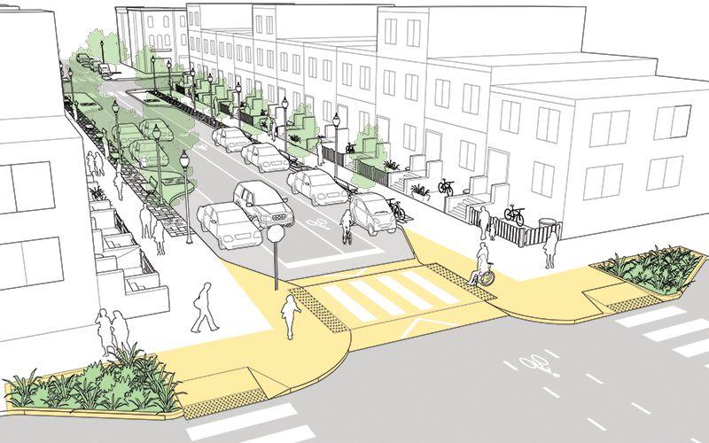 2. Transform Tejon Street into a Priority Pedestrian Corridor for the Neighborhood Tejon Street is another important corridor that connects Valverde Elementary to West-Bar-Val-Wood Park to the north