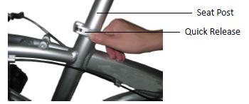 underside of the saddle and tighten using the spanner.