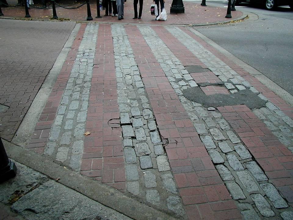 Brick crosswalks