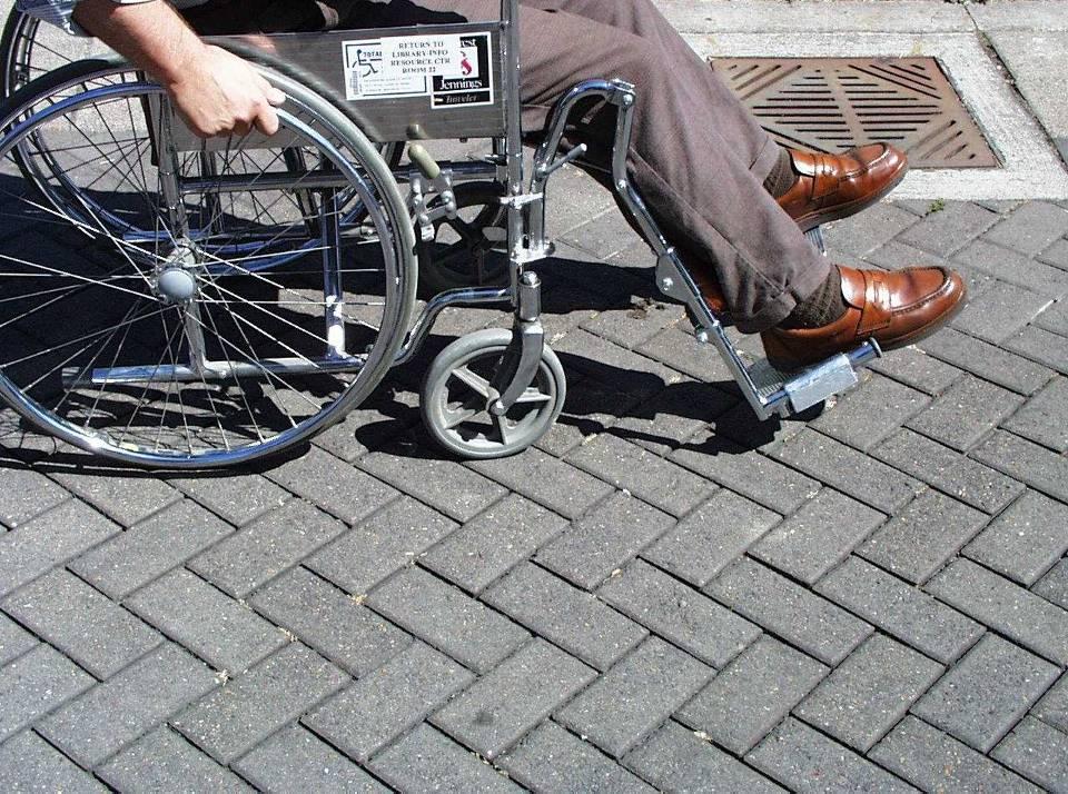 Textured crosswalks are hard on wheelchair