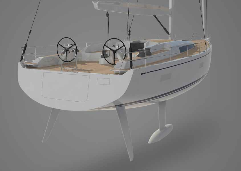 Design Germán Frers This new design was created practically simultaneously with the Swan 78 as a complement to the larger sister of the new bluewater line of yachts.