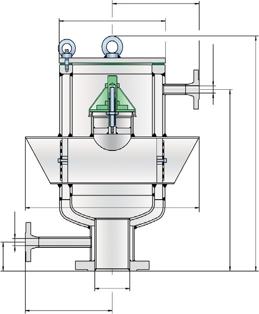 Vacuum Relief Valve in a special heat jacketed design PROTEGO SV/T-0-H f Ø b drawn displaced DN2 When the set vacuum is reached, the valve starts to open and reaches full lift within a 40% vacuum