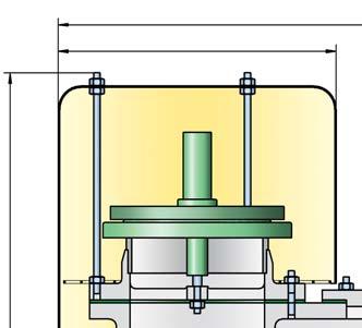 The valve prevents emission losses almost up to the set pressure and prevents air intake almost up to set vacuum.
