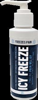 applied to, just like ice. But unlike ice you can spray, rub or roll Icy Freeze onto your skin and remain mobile.