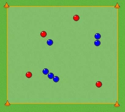 Week 6 Possession 20 x 20 yard area. These players tag the other Warm up Select three players on their arms and backs.