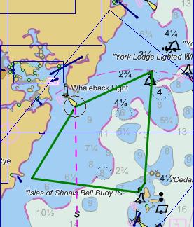 Sailing Course Area Illustration B Dave Mowers will start in the river between the Portsmouth Yacht Club Dock and Nun 6 MR W K F G R I 7. Recalls.