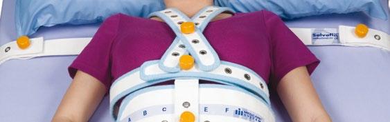 SALVAFIX Memory PRO Thorax Harness Prevents the patient from slipping vertically up, and is highly flexible in its