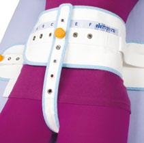 For non violent patients, this harness can be used without the transversal strap and the patient obtains a higher