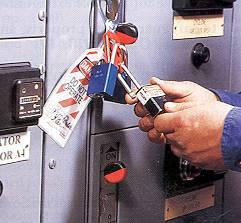 COMPLIANCE - Lockout/tagout Accident prevention signs or tags or both shall be placed on the power source controls.