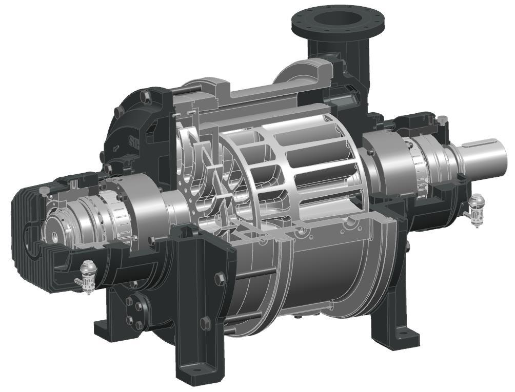 Benefits of KPH 95652 Robust and reliable + suction capacity up to 3600 m³/h / 2119 cfm + solid components + robust dimensioning of shaft Beneficial construction + inner gas distribution + flexible