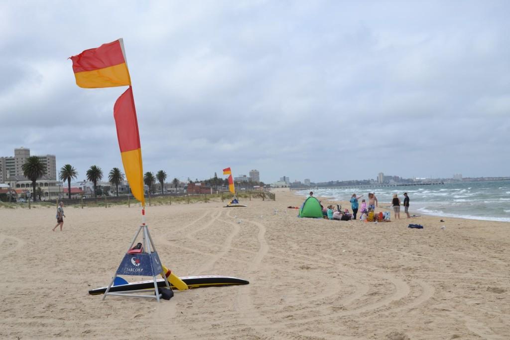 Surf lifesavers can use different methods to help the swimmer get back to shore. The lifesaver can swim out and help the swimmer back to shore using a special side swimming stroke.