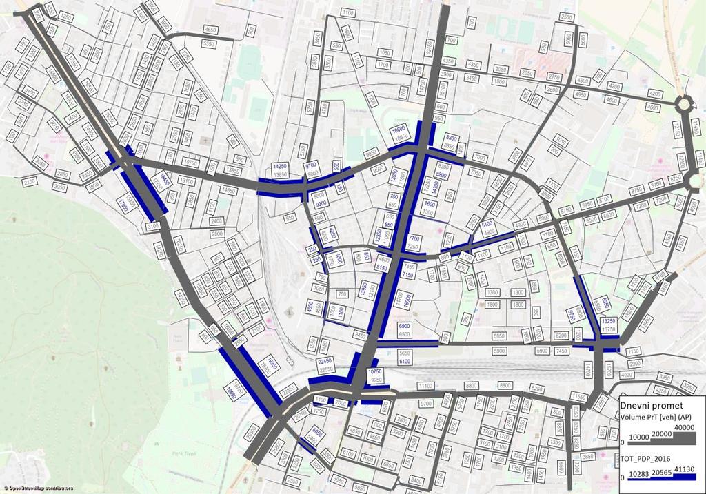Novelacija prometne študije na vplivnem območju Parmove ulice za potrebe izdelave OPPN 173 Parmova 3 IZDELAVA PROMETNEGA MODELA 3.