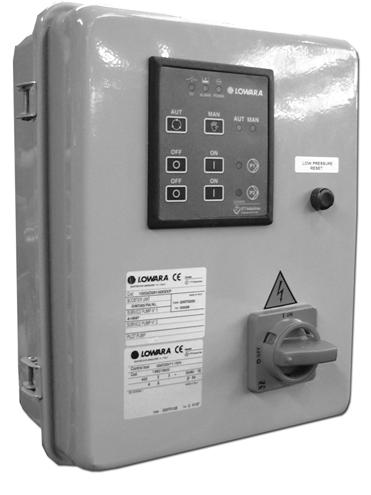 ELECTRIC PANEL GMD BOOSTER SETS The fixed speed booster sets NL market series come with an electrical panel on which are installed motor protection circuit breaker for each pump.