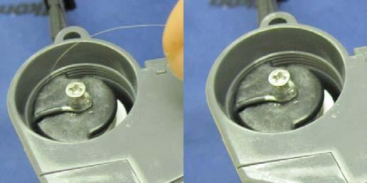 Then turn clockwise to tighten the cap. If something feels wrong, stop and start again.